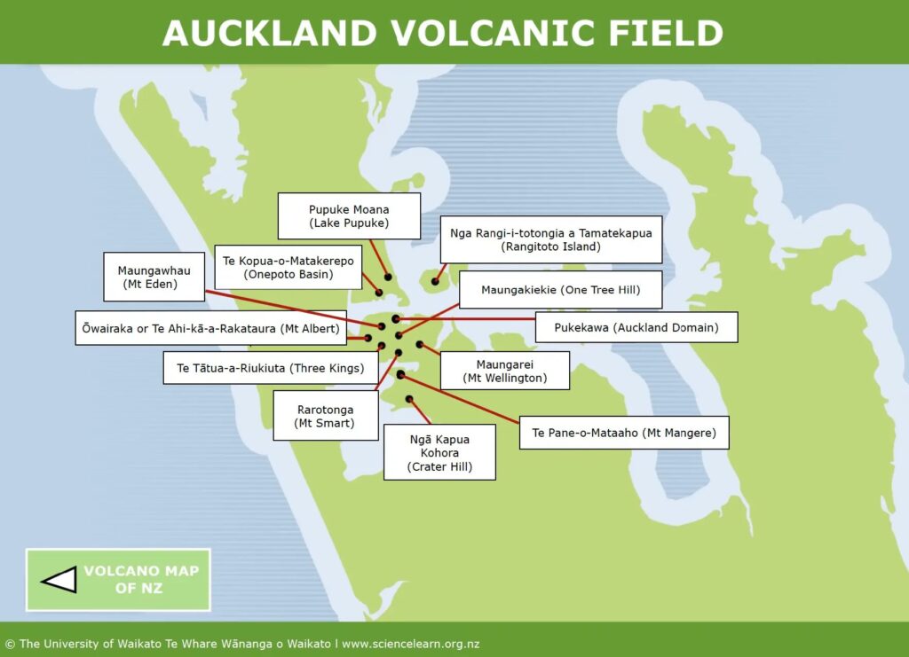 Volcano Map Auckland